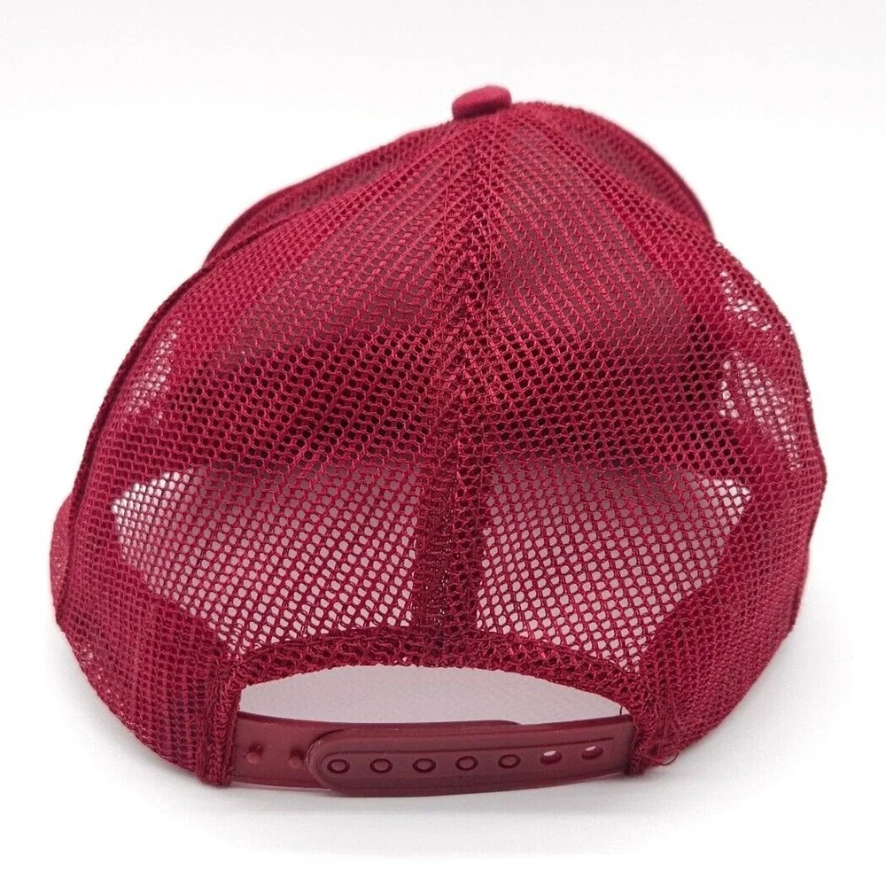 Plum Creek Golf Course Club Snapback Mesh Red‎ Baseball Cap Trucker Rope Hat VTG